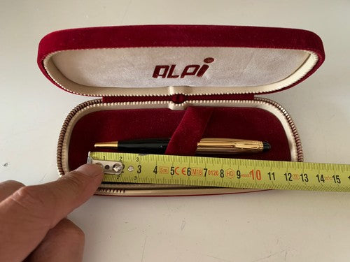 🔴 Penna a sfera ALPI dorata con astuccio vintage