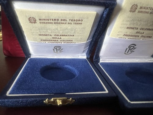 🔴 IPZS scatole monete CELEBRATIVE DELLA PRESIDENZA ITALIANA ARGENTO lotto 3 PZ