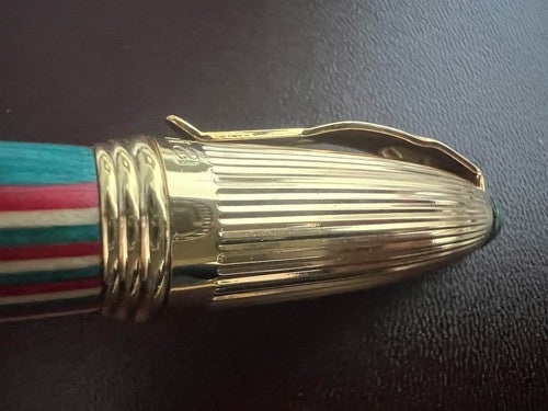 Osama Pen Sphere Mini Ladies Agenda Wood Multi And Gold Marking Vintage