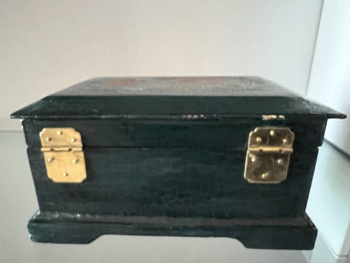 🔴 PORTAGIOIE CINESE legno cofanetto scrigno astuccio vintage 8