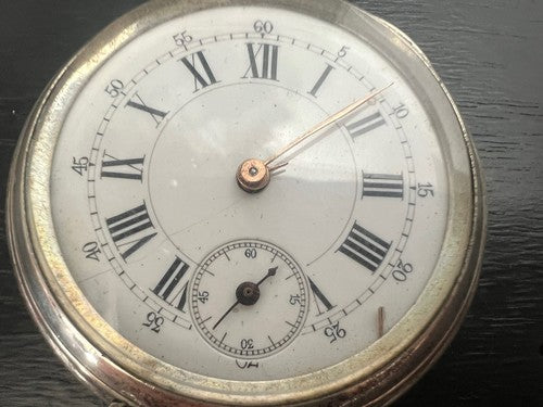 🔴 LEON PERRIN orologio tasca ARGENTO 800 cesellato da revisionare parti