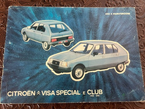 Citroen Visa Special club Booklet Car Use Maintenance Original Vintage 80