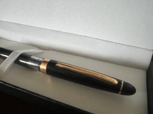 Marksman Stylo-Plume Stylo à Plume Noire Profils Or A Cartouche Écrit Vintage