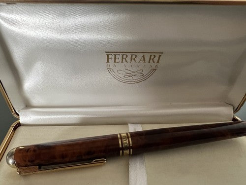 Ferrari Stylo-Plume Stylo à Plume Laque Effet Bois Iridium M A Cartouche