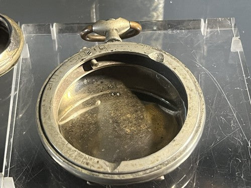 Case Pocket Watch Man Woman Chiseled Numbered Parts Spare Parts 4 Pz Vintage