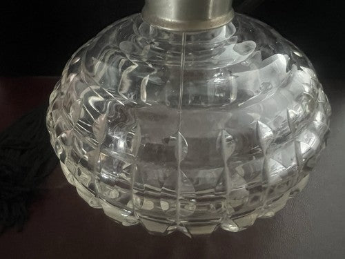 Holder Scent Of Glass Engraved With Pipette Large Format Original Vintage