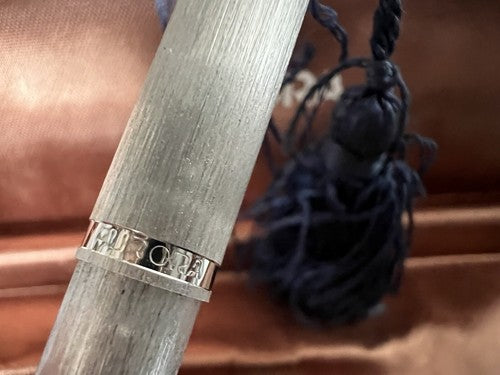 Aurora Stylo-Plume Sphère Chrome Satiné Avec Noeud Et Porte- Cuir Vintage 