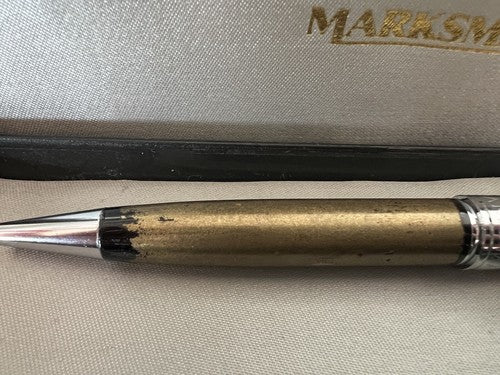 🔴 MARKSMAN penna sfera bicolore marmorizzata profili cromati scrive con scatola