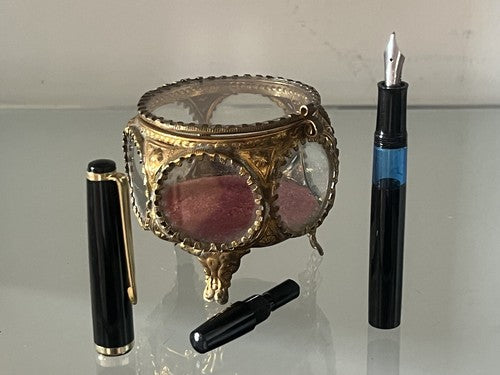 🔴 ITALPEN ORO penna stilografica nera finestra trasparente pistone RICAMBI