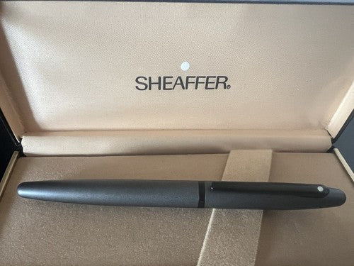 Sheaffer Pen Fountain Pen Lacquer Grey Barrel Shotgun Cartridge Pen (M)
