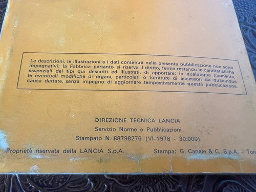 Lancia Autobianchi A 112 Booklet Car Use Maintenance Original Vintage 78