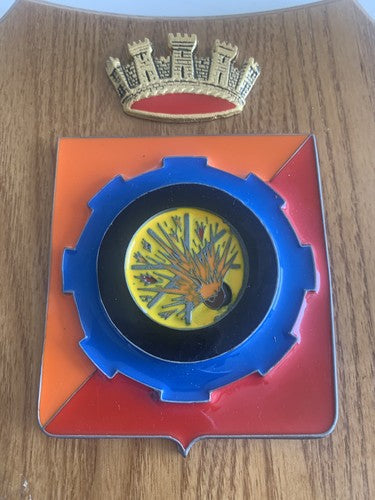 🔴 MILITARY CREST wooden shield 3 Cerimant Maintenance Supply Center 