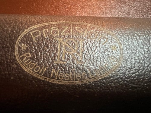 🔴 PRAZISION compasso disegno carteggio marino in metallo con custodia VINTAGE