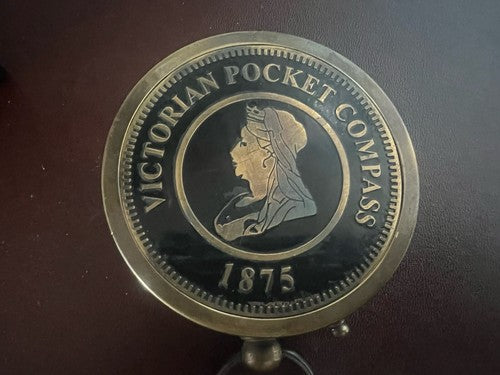 🔴 Großer englischer Navigationskompass aus Messing im viktorianischen Stil 