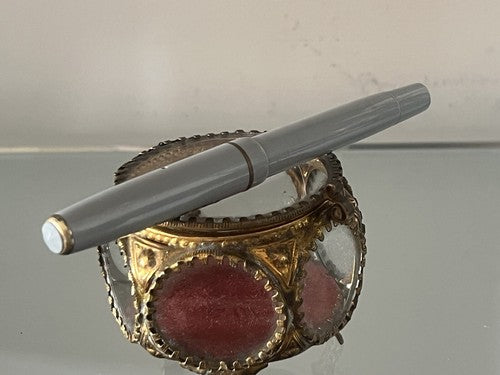 🔴 STELLA penna stilografica grigia a PISTONE da restaurare o parti di ricambio