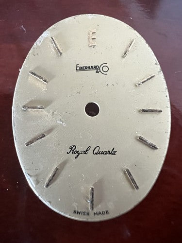 Eberhard Cadran Montre Royal Quarz De Examen Pièces Vintage 