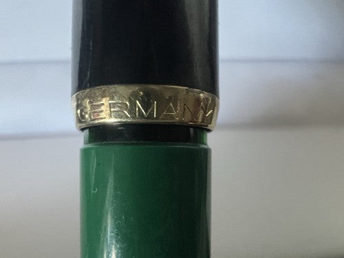 🔴 PELIKAN fountain pen green black MK10 piston writes cap lesion 2 