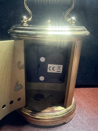 🔴 KIENZLE orologio cappuccina da scrivania ottone funzion quarzo h16 cm vintage