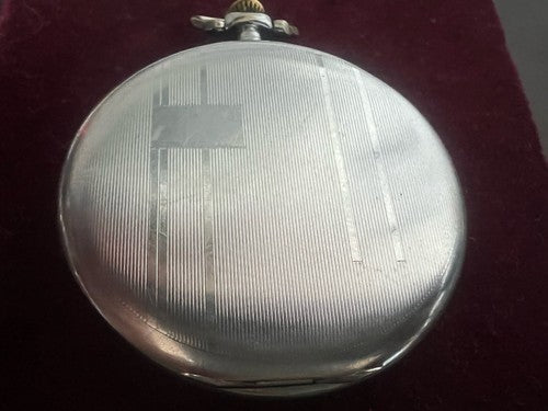 🔴 REGA orologio tasca uomo carica manuale fondello millerighe funziona vintage