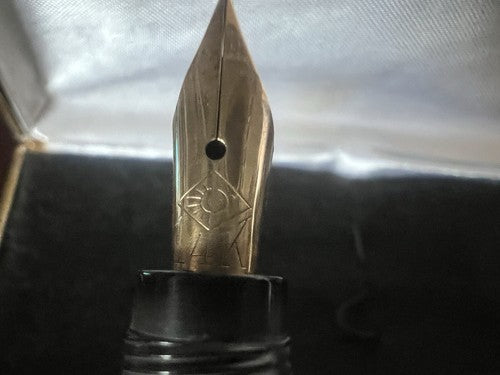 🔴 AMERIKA penna stilografica retrattile con bassorilievi pen ORO scrive vintage