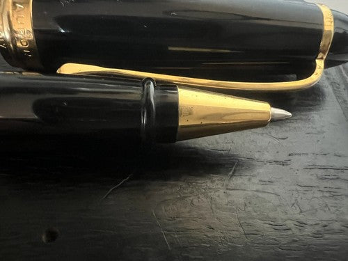 Aurora Pen Sphere Roller Ipsilon Totally Black Gold Marking Roller 