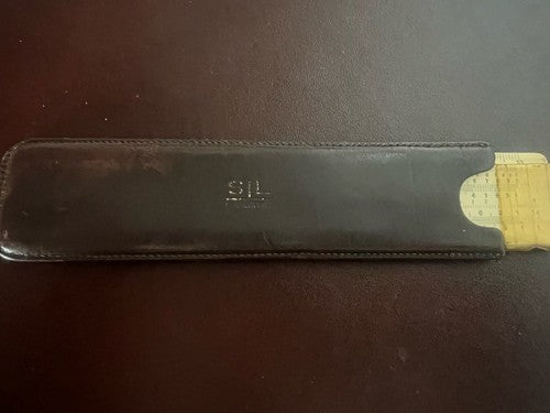 🔴 Regolo ALBERT NESTLER N. 11 calcolatore disegno tecnico fodero pelle vintage