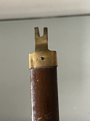 🔴 PENDOLO orologio muro parete DOPPIO BORDO METALLO asta legno ganci vintage