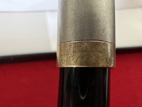 🔴 GIPSON penna stilografica pennino ORO a pistone SCRIVE antica 30