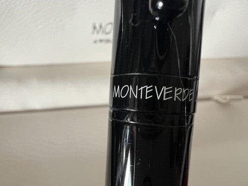 🔴 MONTEVERDE penna stilografica lacca nera Invincia pennino M scrive come nuova