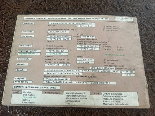 Citroen GS Broschüre Fahrzeugnutzung Wartung Limousine GX Ga Original Vintage 78 