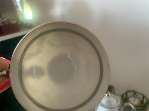 Plateau Dentelle en Forme de Petites Tasses Café Tet A Céramique Transparent