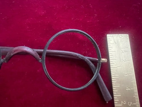 🔴 Montatura OCCHIALI ANTICHI metallo bachelite leggeri Charlie Chaplin 1800 n.2