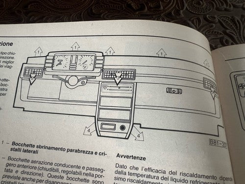 AUDI 80 Booklet Car Use Maintenance Italian Original Vintage