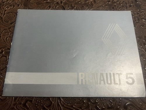 Renault 5 Livret Voiture Utilisation Entretien Vintage Original 2 Édition Ita