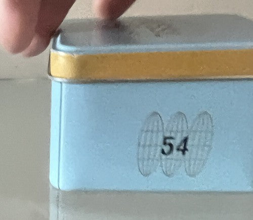 🔴 FOSSIL box scatola orologio cofanetto custodia azzurro giallo vintage