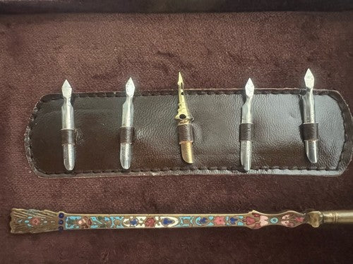 Stylo-Plume Stylo à Plume Mosaïque Coloré Vernis Plumes Encre Vintage