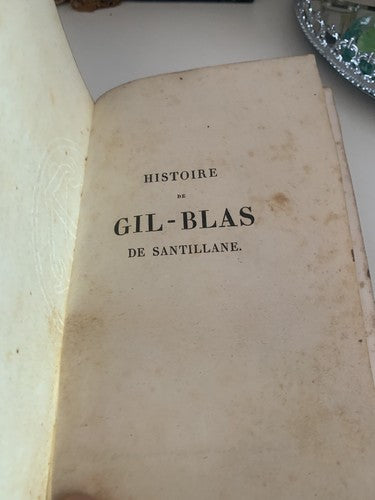🔴 Book HISTORIE de santillane GIL BLAS in fracoise Paris 1848 antique 1890 