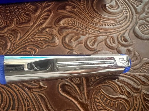 Waterman Pen Fountain Pen Seduction Chrome Piping Blue Cartridge A Marking