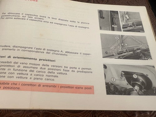 🔴 ORIGINALES italienisches Vintage-Benutzer- und Wartungshandbuch für den FIAT 127 