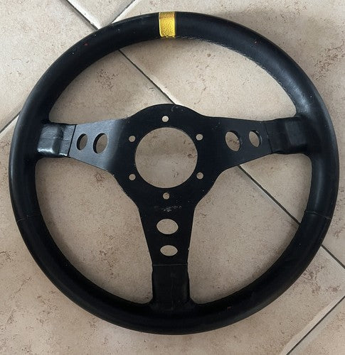 🔴 FIAT 500 GIANNINI steering wheel AP SPORT ARTISAN leather metal dia 34 VINTAGE 