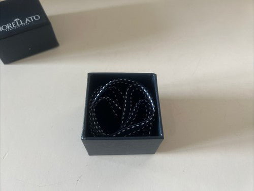 🔴 MORELLATO scatola gioielli: anello gemelli ciondolo pendente blu con nastrino