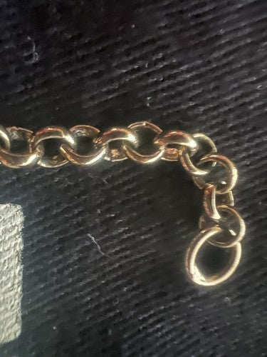 FENDI Identification Bracelet Charm Monogram Heart 