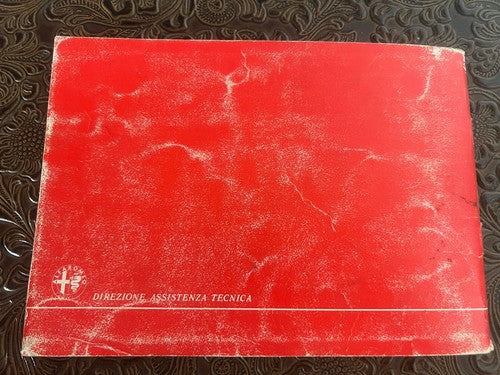 Alfasud super Booklet Car Use Maintenance Italian Original Vintage