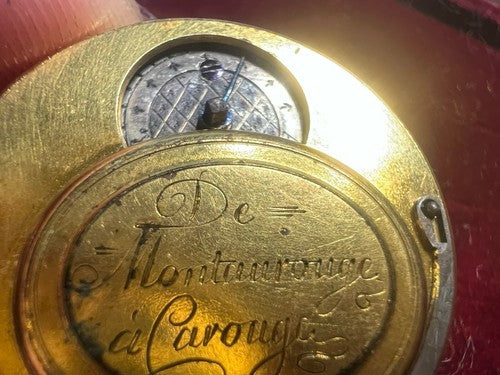 🔴 GIRARD DE MONT ROUGE movement antique French pocket watch verge 1770