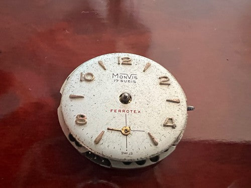 🔴 MONVIS Movimento orologio donna manuale Ferrotex da revisionare-parti vintag