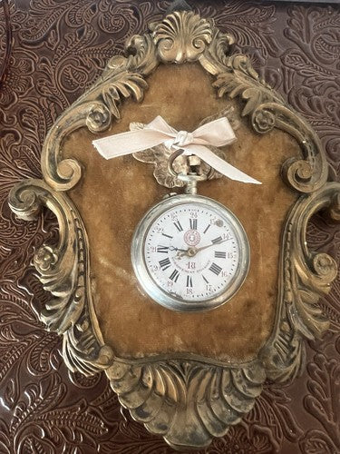 ROSSKOPF Montre Poche Chronomètre Moderne Cassé mit Image Mural Vintage 