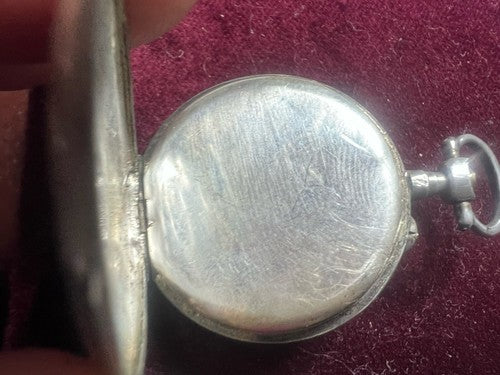 Montre Poche Argent 800 Femme Levier-Dos De Examen Pièces Style Vintage 