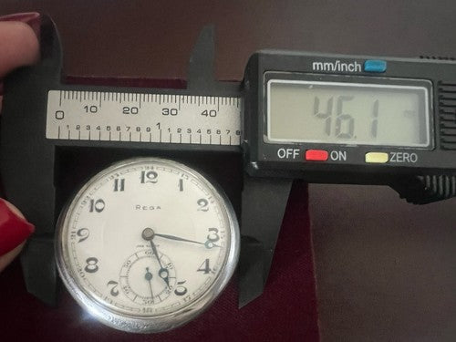 🔴 REGA orologio tasca uomo carica manuale fondello millerighe funziona vintage
