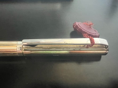 🔴 CIESSE penna sfera cromata con sigillo ed astuccio scrive VINTAGE