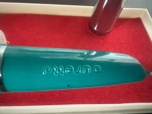 🔴 AURETTA fountain pen By Aurora turquoise Italian cartridges vintage 1970 